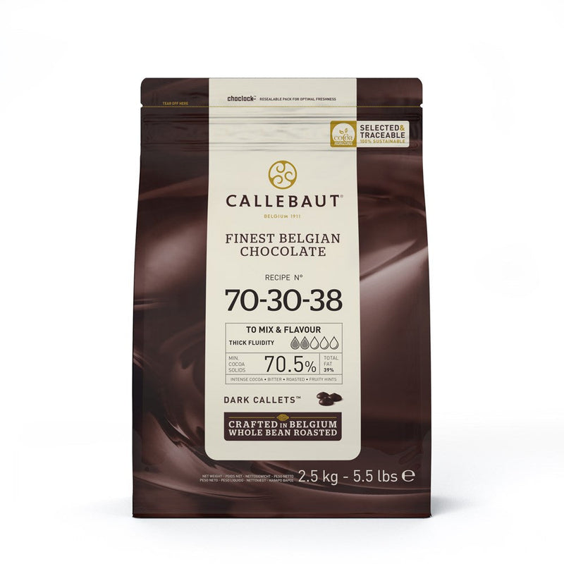 Callebaut Dark Strong 70/30 2.5kg Bag 70.5% Cocoa
