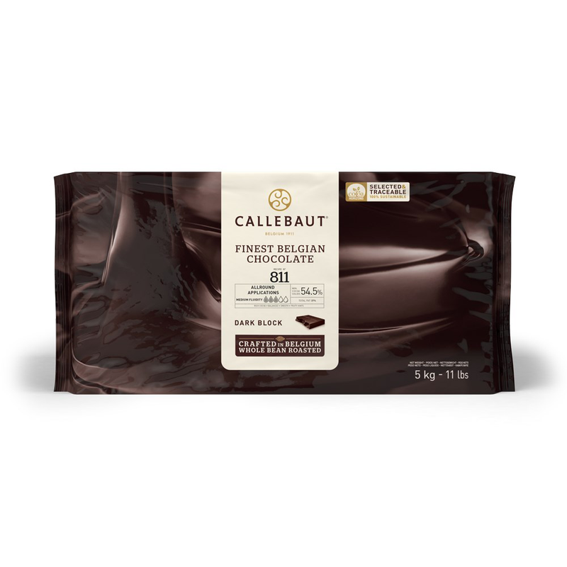 Callebaut 811 Dark Couvert 5kg Block 55% Cocoa