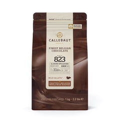Callebaut 823 Milk Couvert Callets 1kg Bag 33% Cocoa.