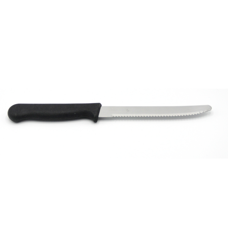 Steak Knife Black Plastic Handle