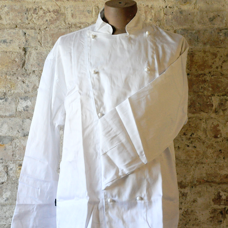 White Chef Jackets Long Sleeve Poly/Cotton