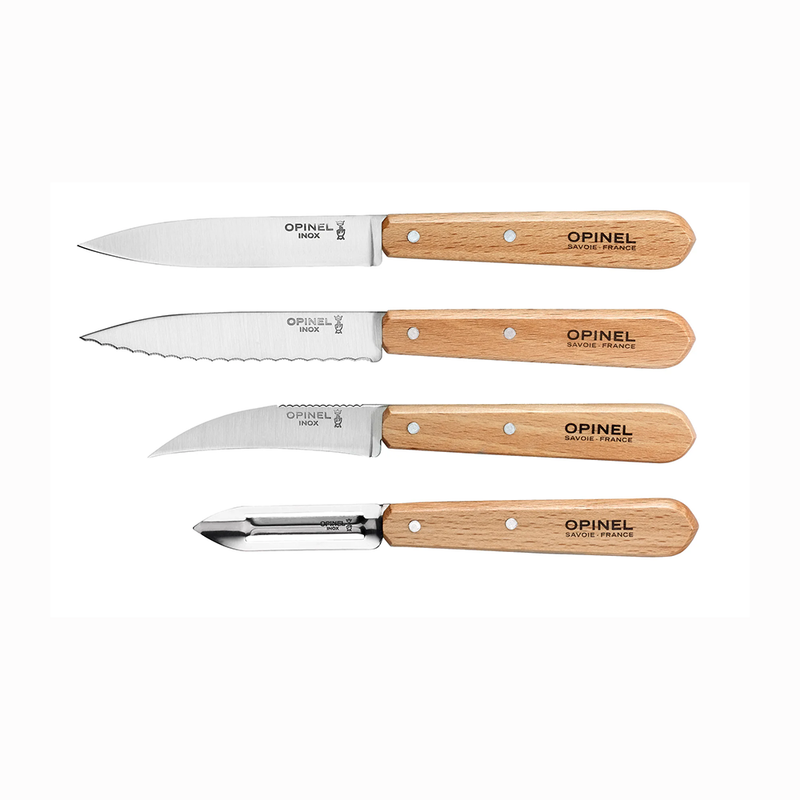 OPINEL ESSENTIALS BEECH KITCHEN KNIFE SET