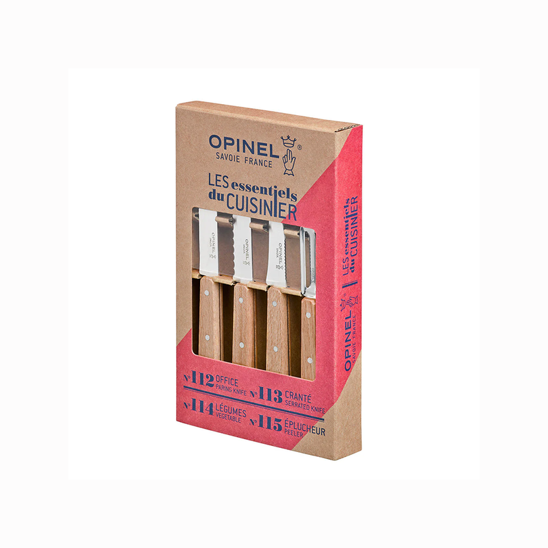 OPINEL ESSENTIALS BEECH KITCHEN KNIFE SET