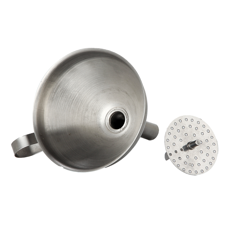 Funnel Stainless 100mm with removable strainer