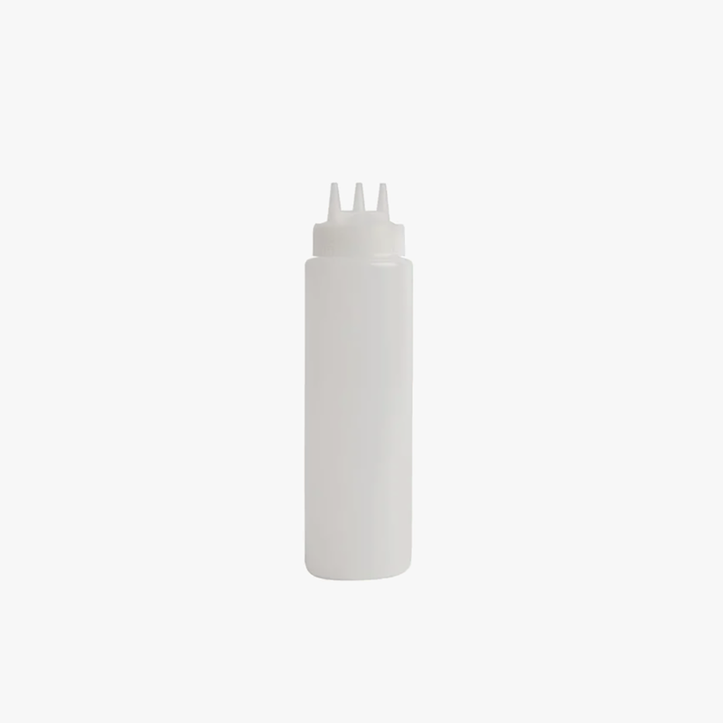 Sauce Squeeze Bottle 3 Nozzle White 750ml