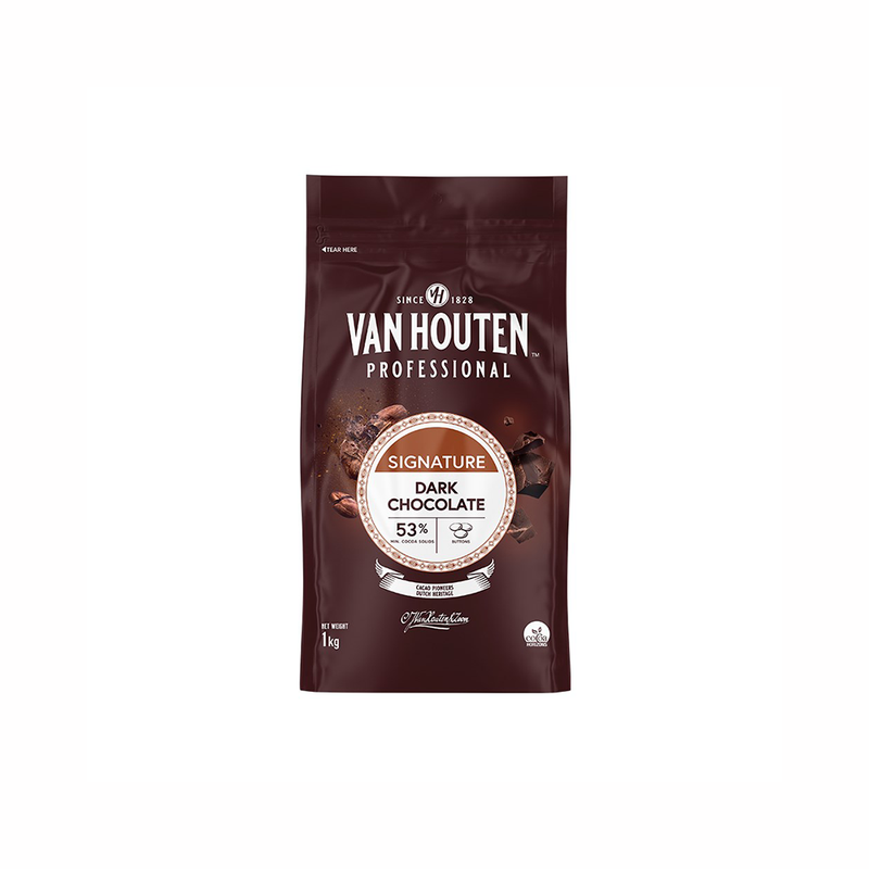 Van Houten Dark 53.3percent Chocolate 1kg