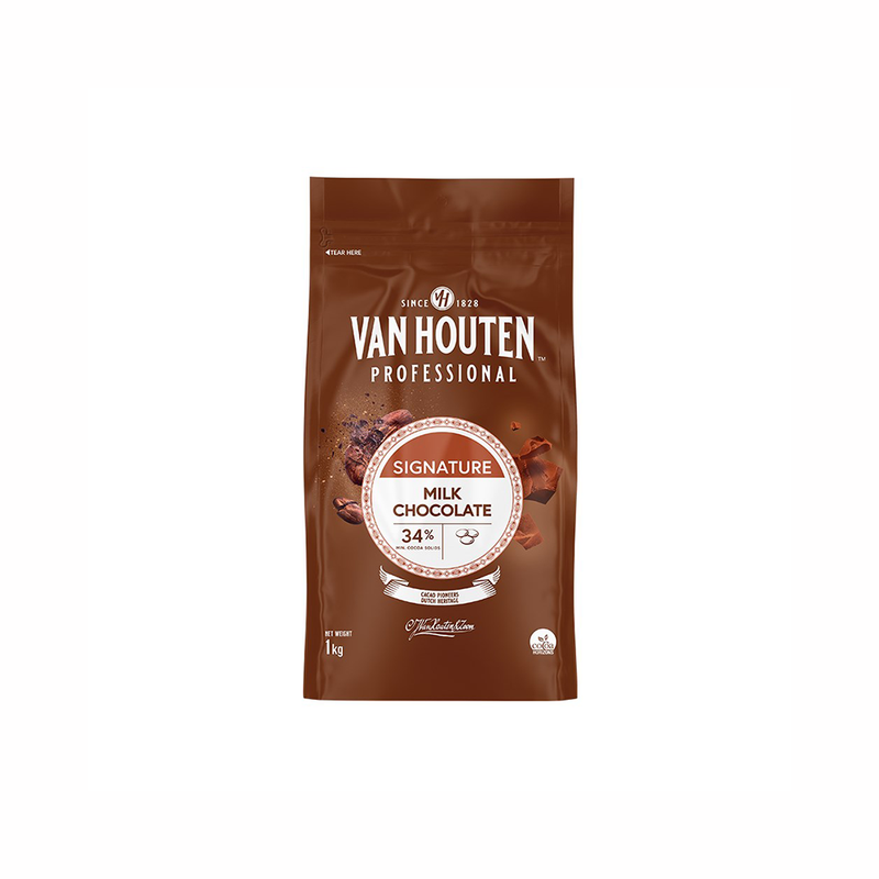 Van Houten Milk 34.3percent Chocolate 1kg