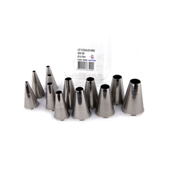 Matfer Stainless Steel Plain Piping Nozzles Set of 12
