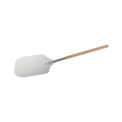 Pizza Peel Alum 300 x 360mm 120cm Wood Handle