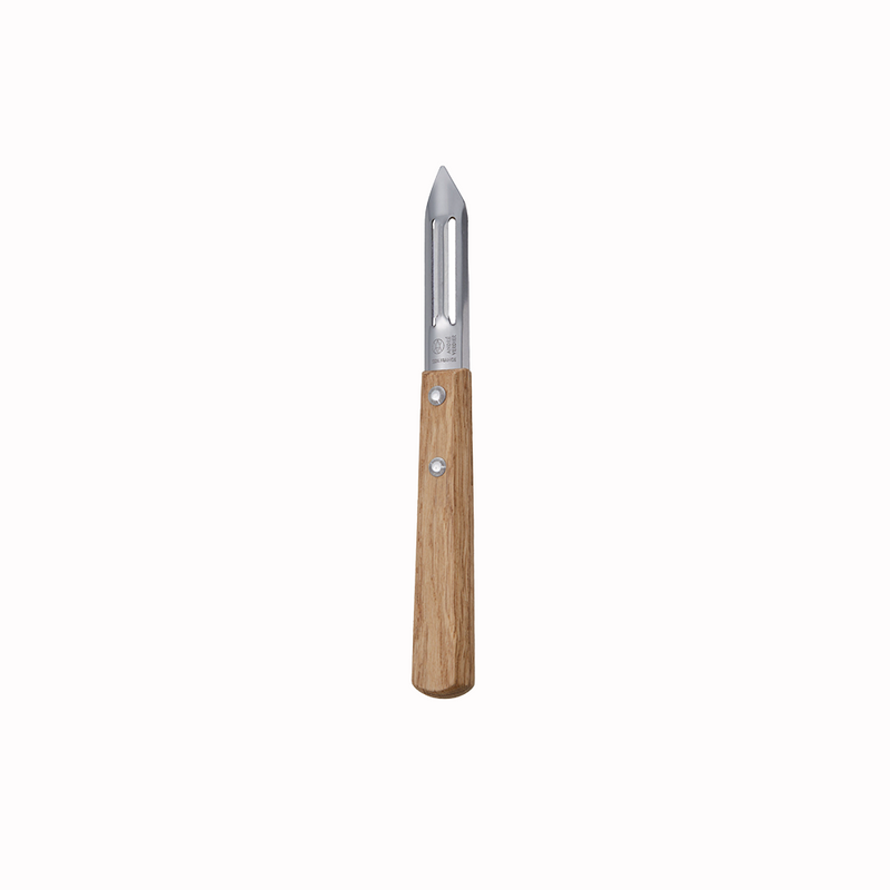 Peeler Fixed Blade Wood Handle