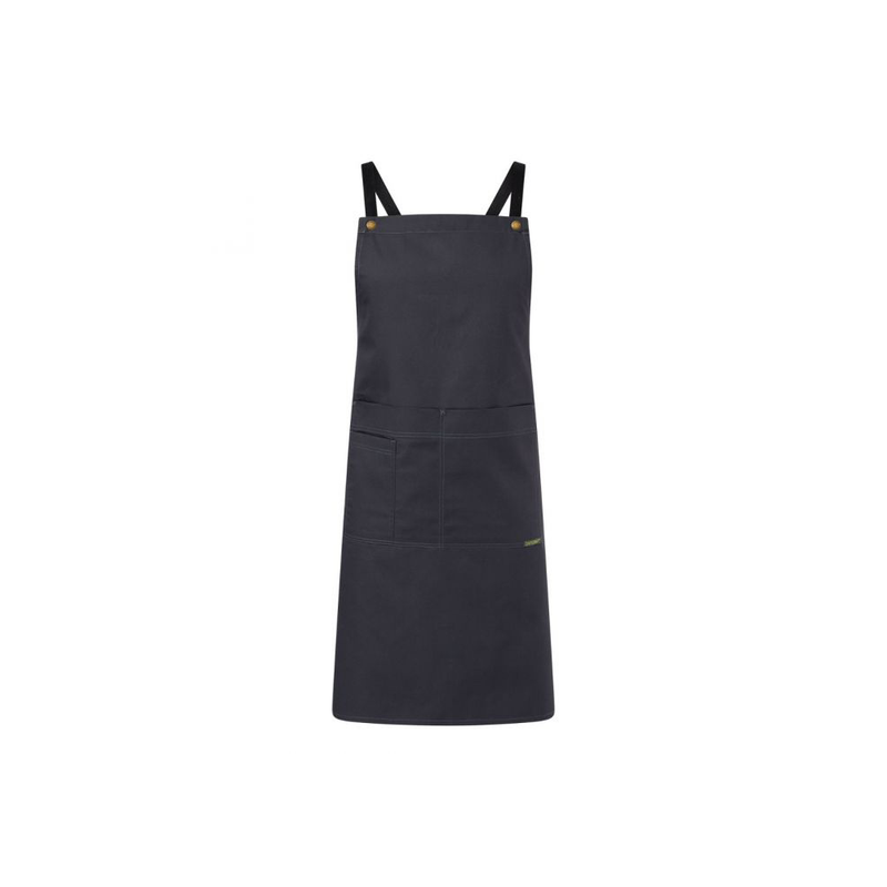 Apron Cafe Bib Charcoal Crossback