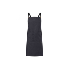 Apron Cafe Bib Charcoal Crossback