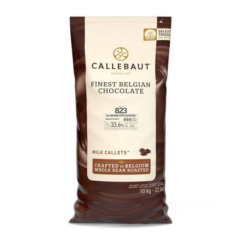 Callebaut 823 Milk Couvert Callets 10kg Bag 33% cocoa
