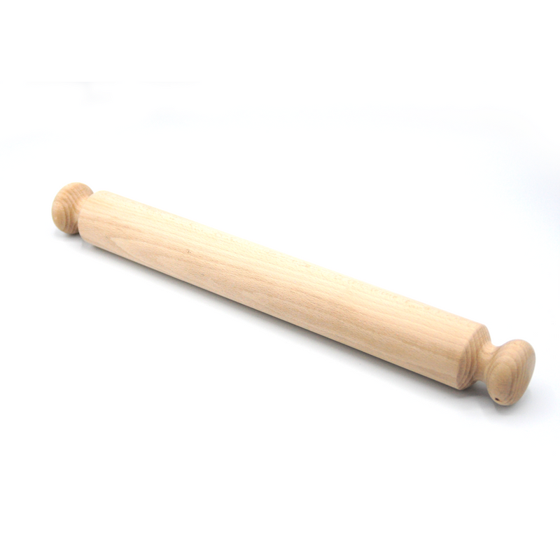 Beechwood Rolling Pin with Carved Handle