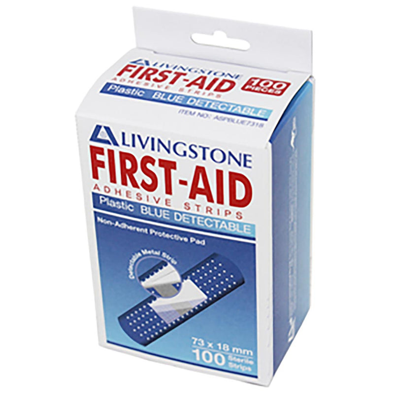 Band-aid Blue Detectable Box Of 100 | Chefs' Warehouse