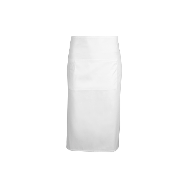 Apron White French With Pocket