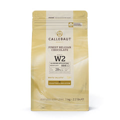 Callebaut W2 White Couvert Callets 1kg Bag.