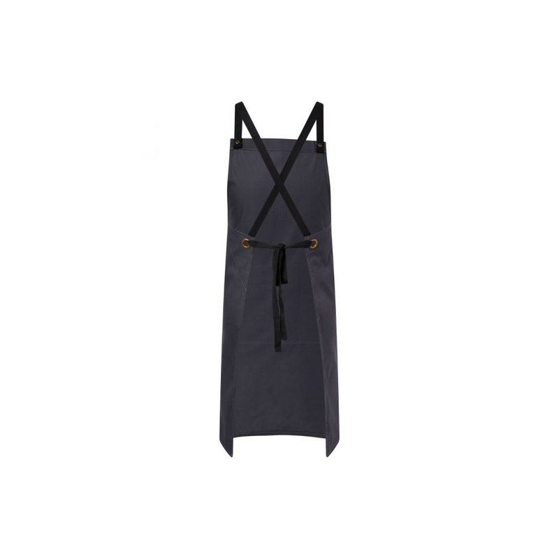 Apron Cafe Bib Charcoal Crossback